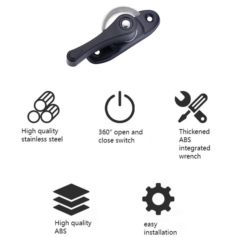 Sliding Door and Window Sash Safety Lock Crescent Type Lock (grey)