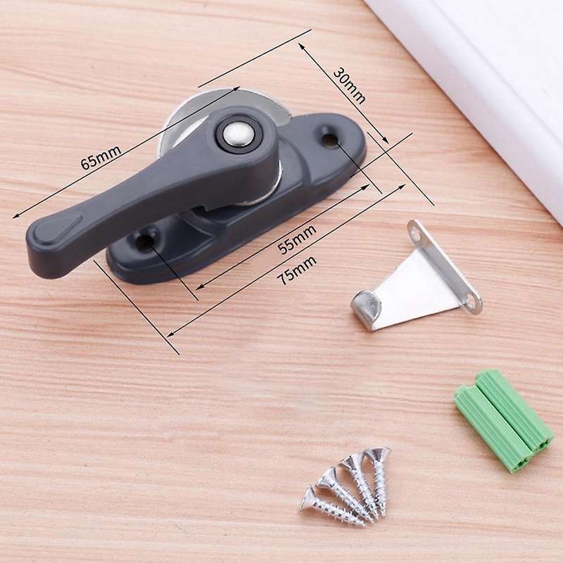 Sliding Door and Window Sash Safety Lock Crescent Type Lock (grey)