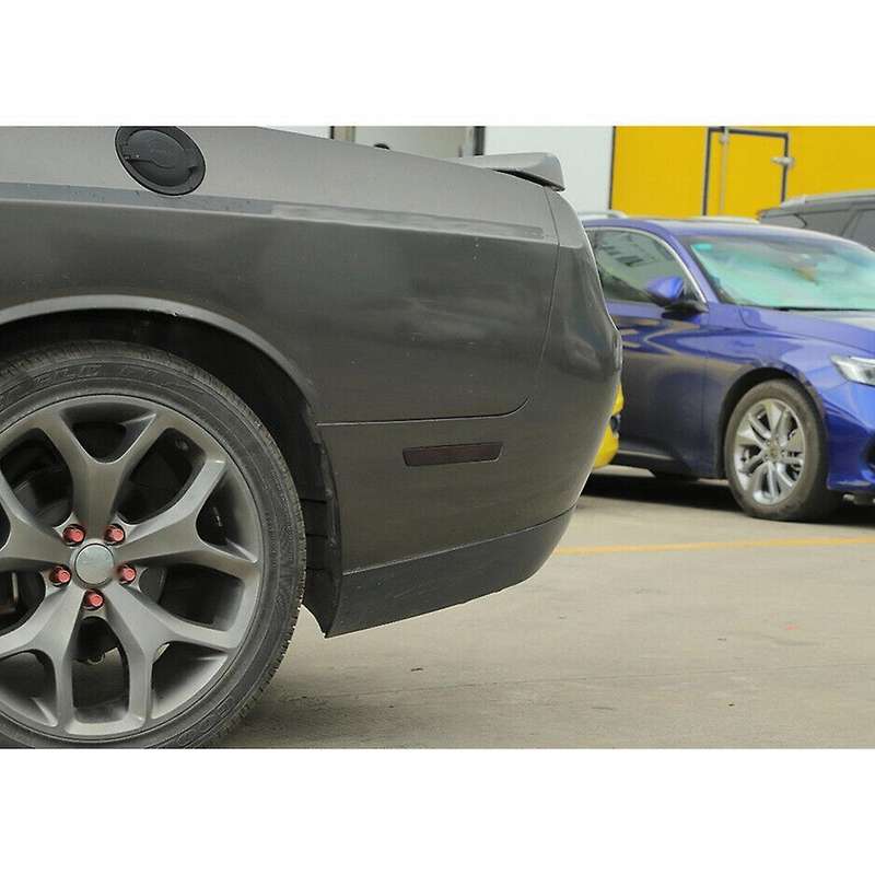 Wheel Eyebrow Light Lamp Cover Abs for Dodge Challenger,smoked Black