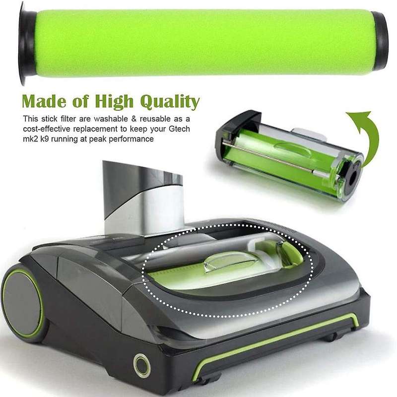 Washable Dirt Bin Stick Filter Brushroll for Gtech Airram Mk2 K9