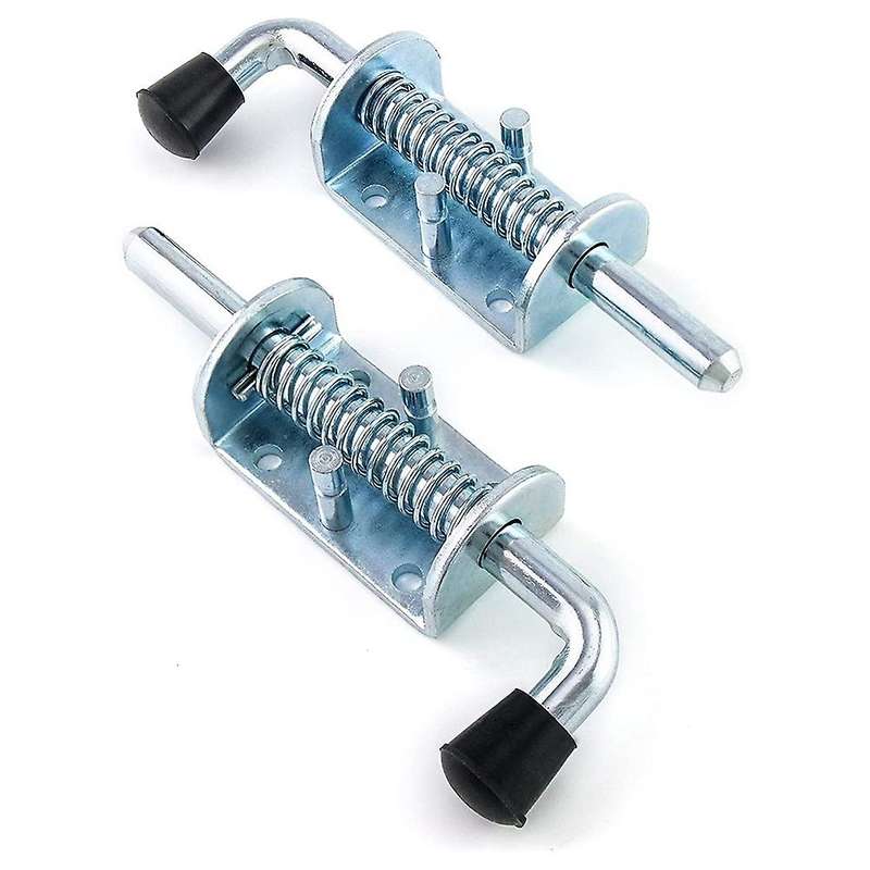 2 Pack 6 Inch Heavy Duty Zinc Coated Barrel Bolt Lock Spring Latch