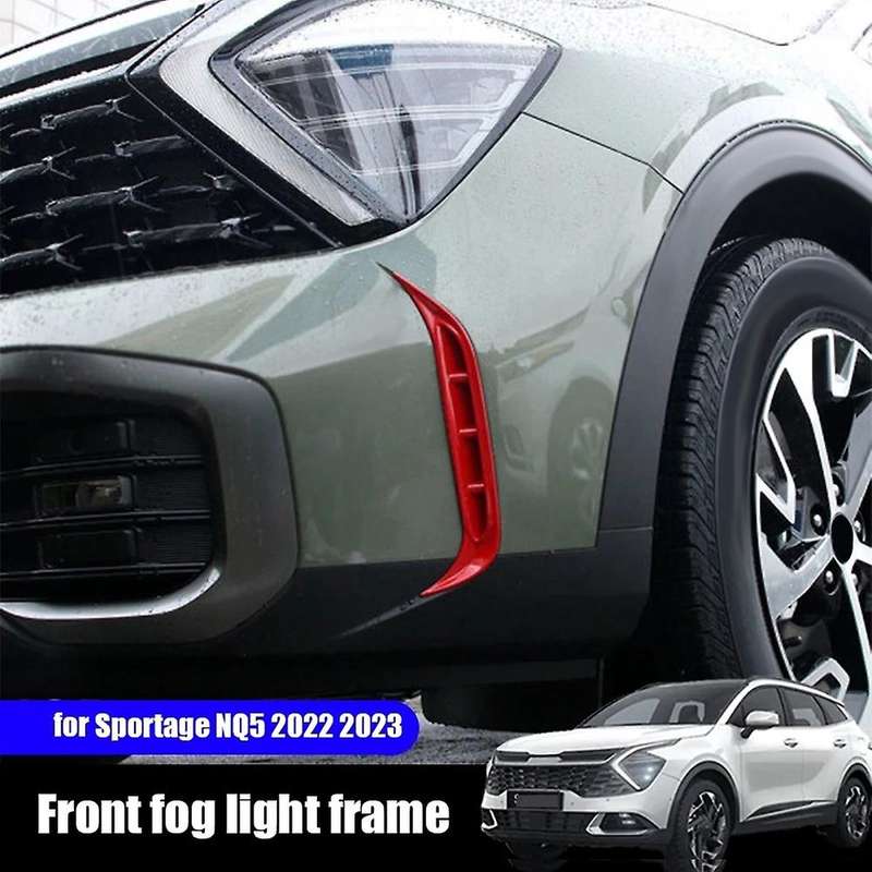 Red Car Front Fog Lamp Trim Frame Cover Sticker Trim