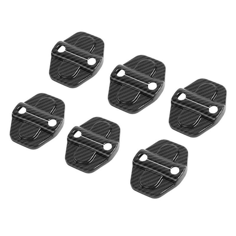 Door Lock Cover & Door Screw Cover Trim Accessories,abs Carbon Fiber