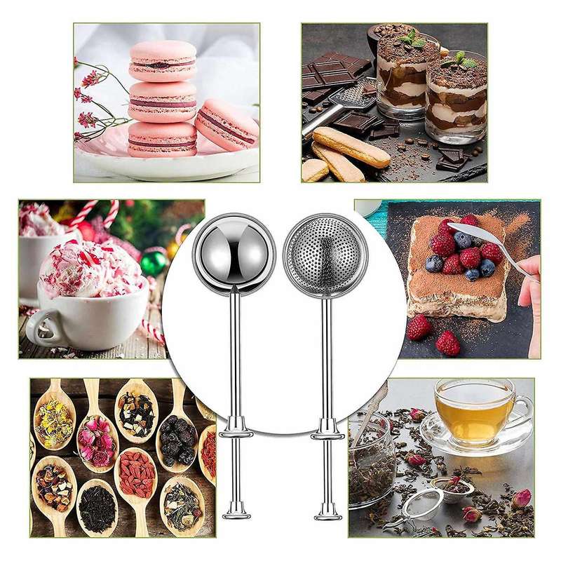 8 Pcs Stainless Steel Powdered Sugar Shaker Duster Sifter Dusting