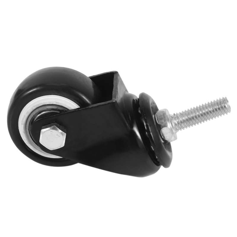 Shopping Wheel Trolley Brake Swivel Caster, 1.5-inch, Black, 4-piece
