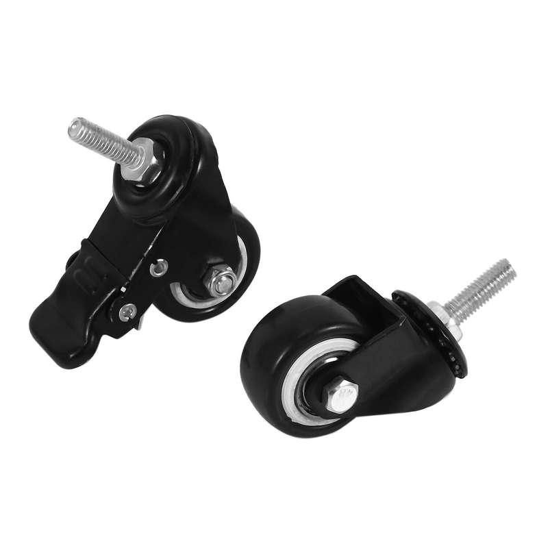 Shopping Wheel Trolley Brake Swivel Caster, 1.5-inch, Black, 4-piece