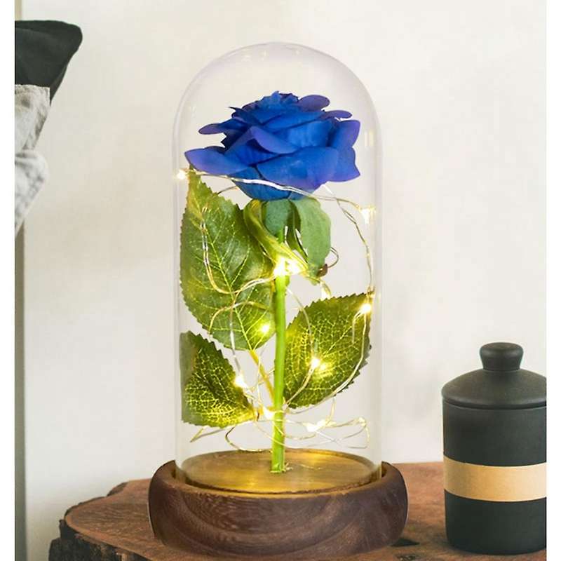 Artificial Eternal Rose Led Light Valentine Day Gifts(transparent)