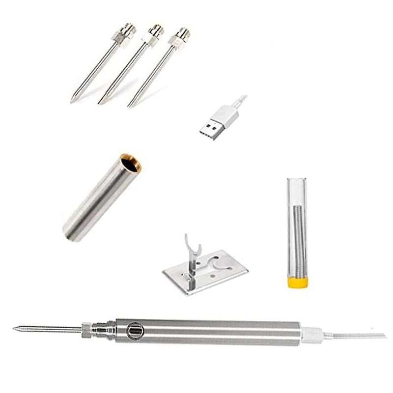 5v 15w Cordless Portable Usb Soldering Iron with 3 Tips Wireless