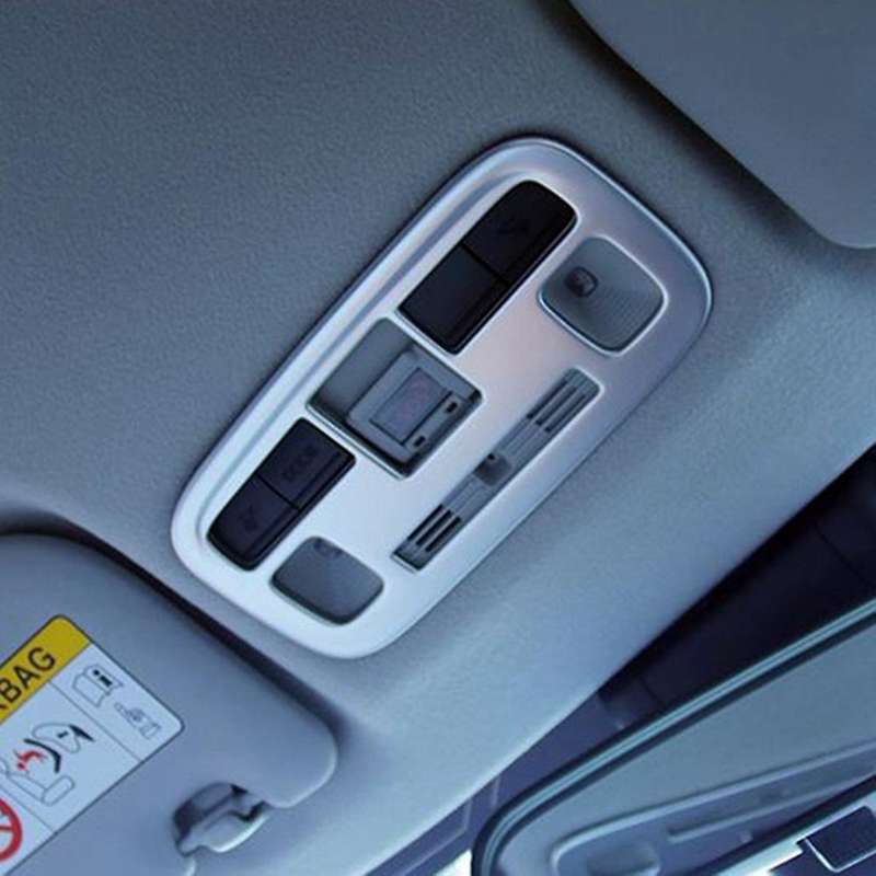 Car Matte Silver Interior Front Reading Light Lamp Decorative
