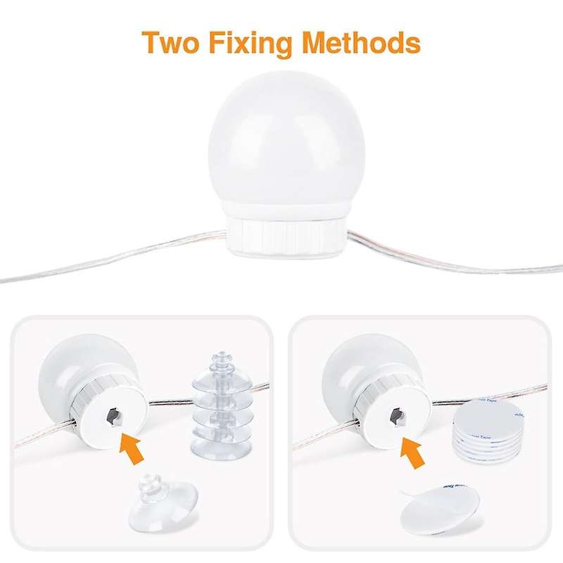 3 Modes Colors Makeup Mirror Light Led Touch-dimming 14 Bulbs