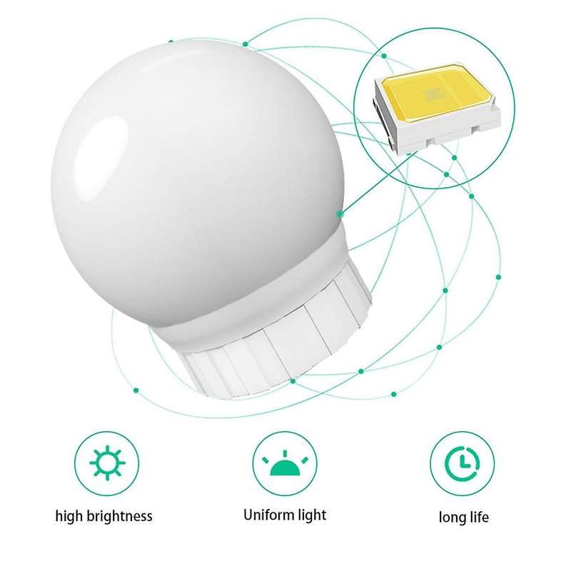 3 Modes Colors Makeup Mirror Light Led Touch-dimming 14 Bulbs