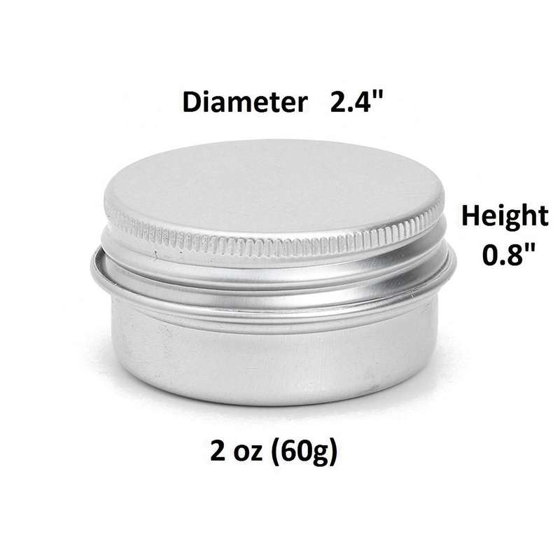 36 Pcs 60ml Metal Tins Round Containers with Tight Sealed Twist Cover