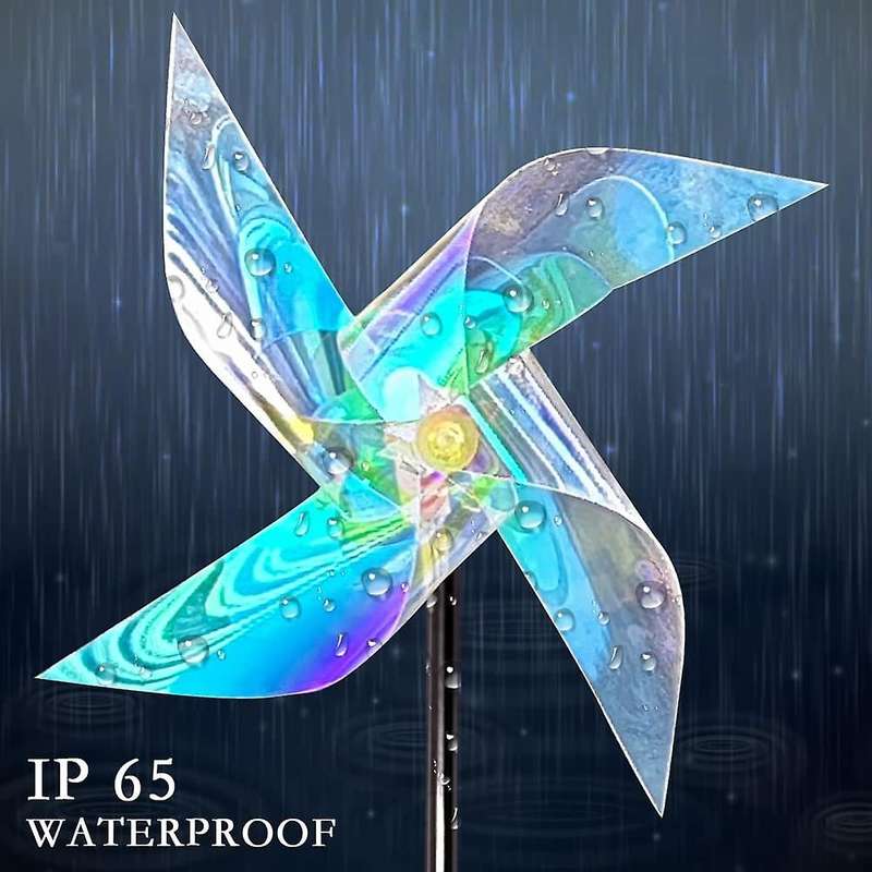 Solar Outdoor Lights Pinwheels Decorative for Garden Pathway House