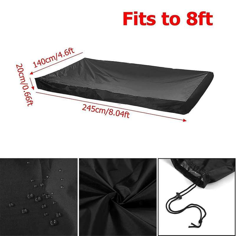 8ft Billiard Pool Table Cover with Drawstring Durable Waterproof