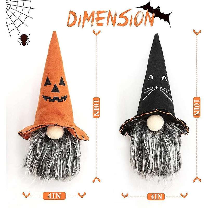 Halloween Gnomes Plush Decorations, Elf Doll for Home Decor Ornaments