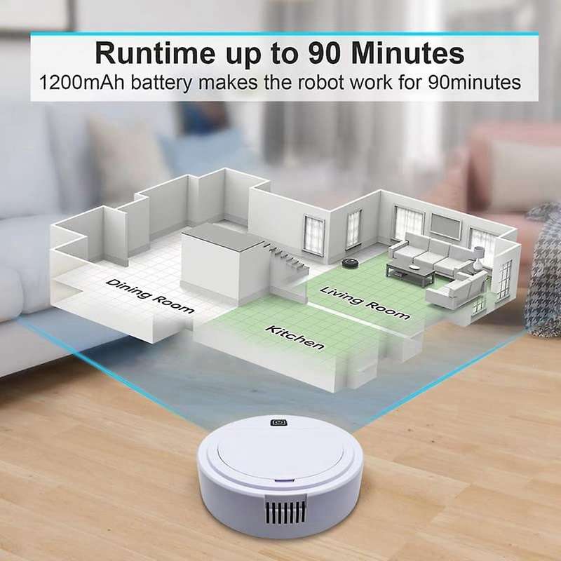Robot Vacuum Cleaner - Super-thin Quiet, 1500pa Strong Suction