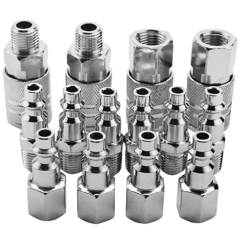14pcs Air Line Hose Compressor Fitting 1/4 Inch Bsp Connectors Set