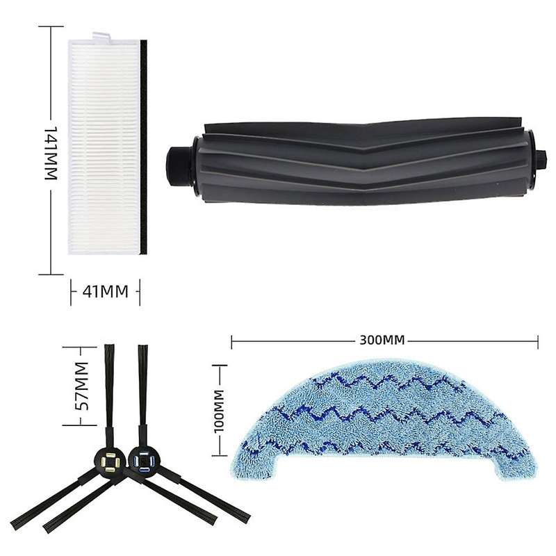 Side Brush Rubber Main Brush Hepa Filter Dust Filter for Ilife A7 A9s