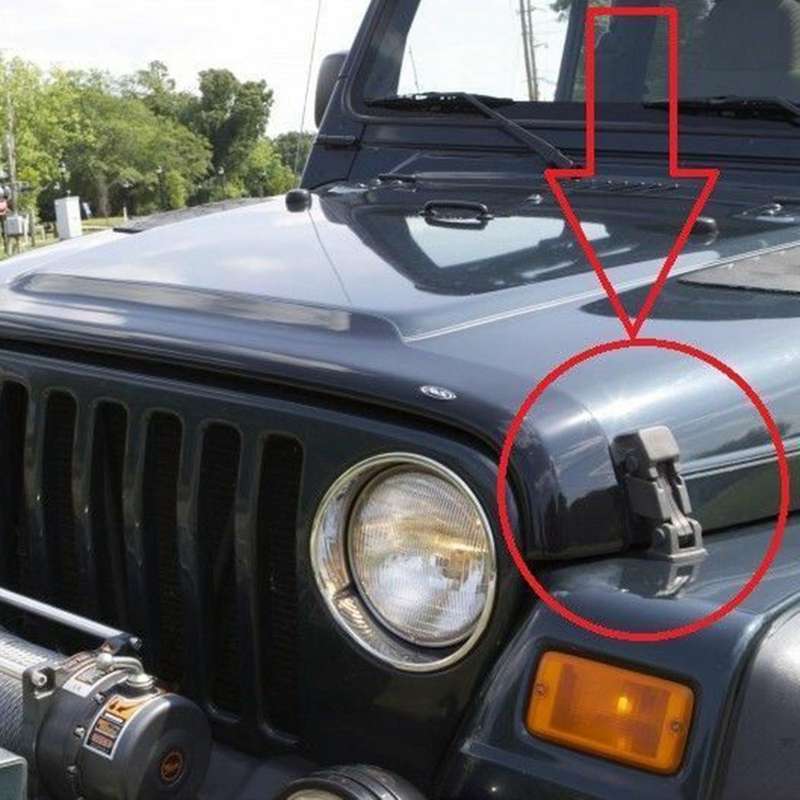 1 Pair Front Hood Latch Catch & Bracket for Jeep Wrangler Tj 97-06