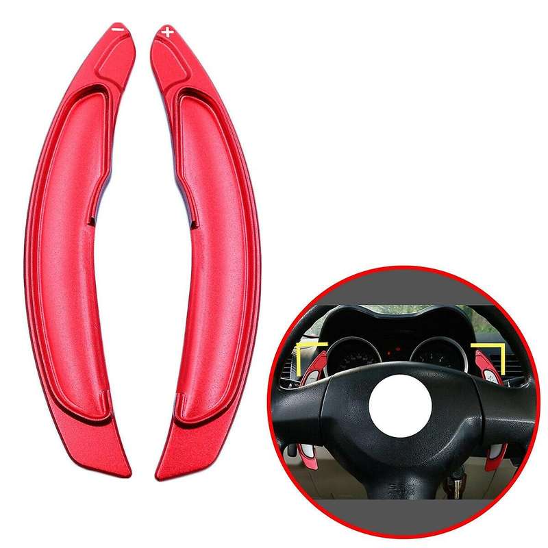 Red Aluminum Alloy Wheel Paddle Shifter Extension for Mitsubishi