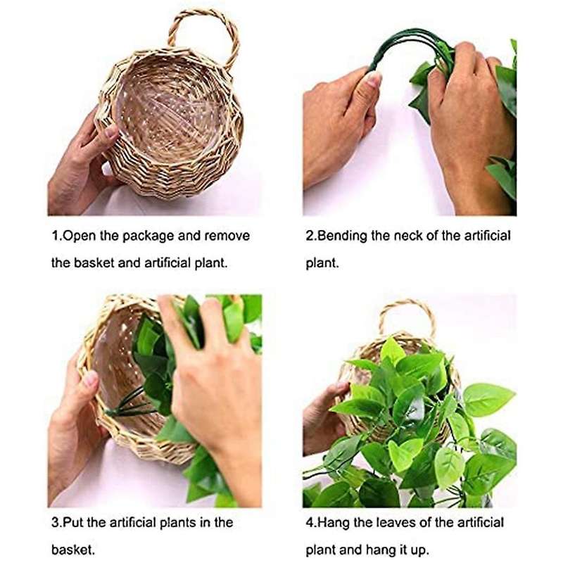 Decorative Artificial Plants Outdoor Indoor Baskets for Bedroom