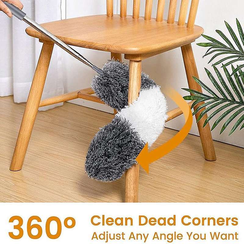 Microfiber Feather Duster 5 Pieces with Extension Rod Reusable