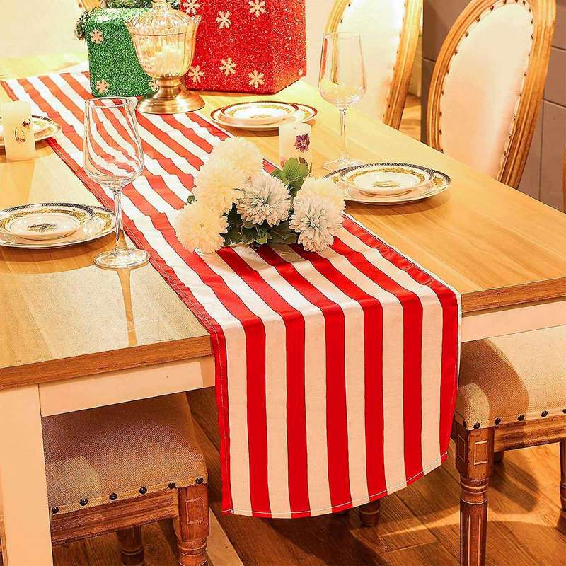 Striped Table Runner Table Decor,elegant Classic Tablecloth