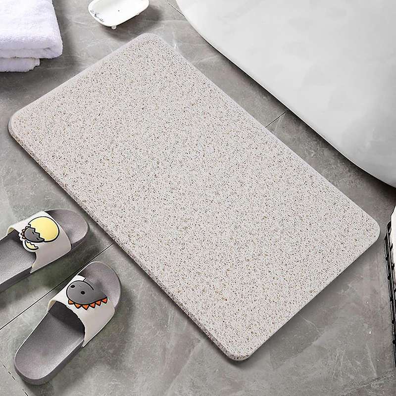 Bath Mat, 24x16inch, Bathtub Mats, Pvc Loofah Shower Stall Mats White