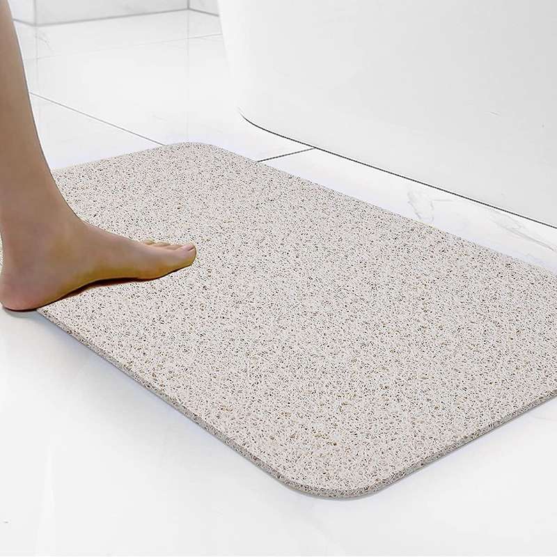 Bath Mat, 24x16inch, Bathtub Mats, Pvc Loofah Shower Stall Mats White