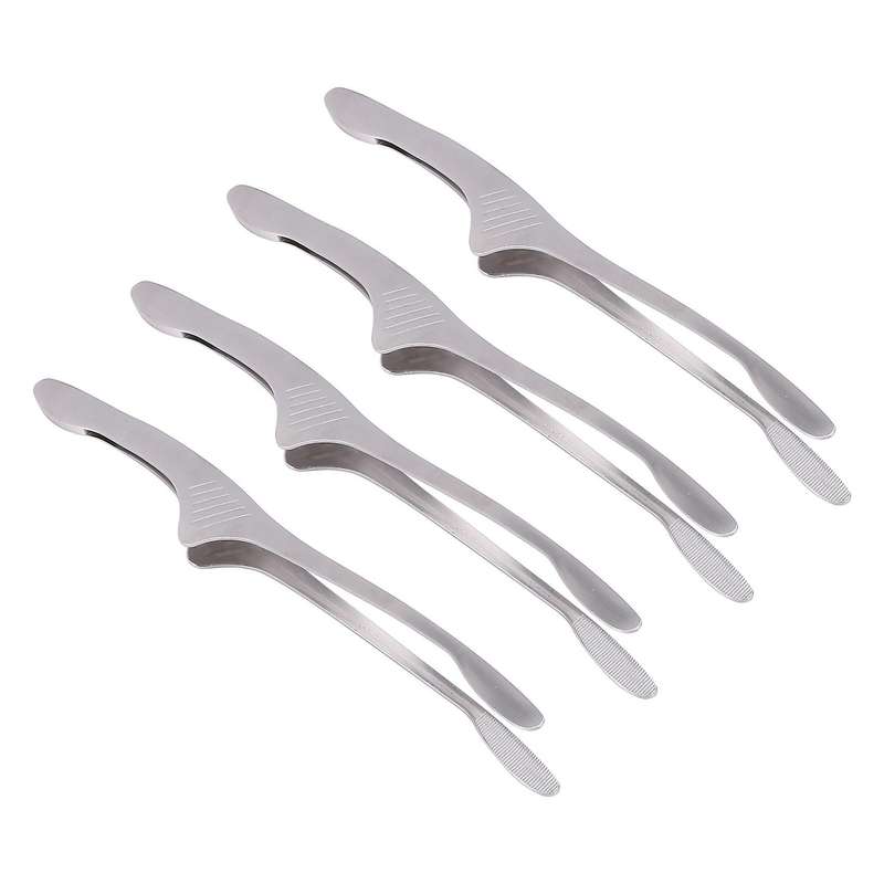Stainless Steel Grill Tongs for Cooking Small Oven Serving Tong 4pcs