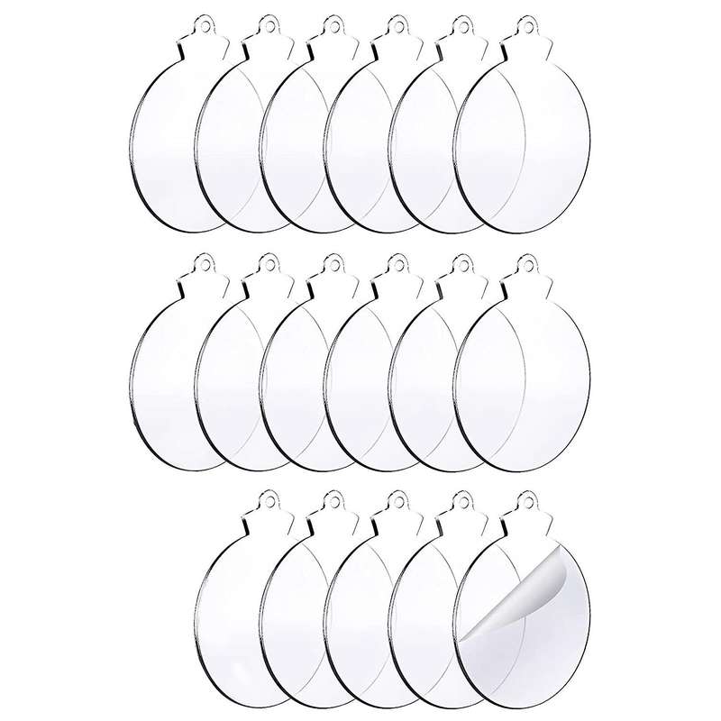 Acrylic Christmas Ornament Blank Transparent Acrylic Circle Diy Blank