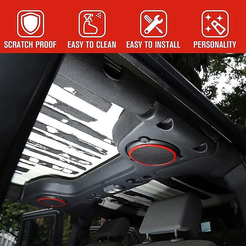 Car Roof Speaker Cover Trim Ring Interior Accessories (red)