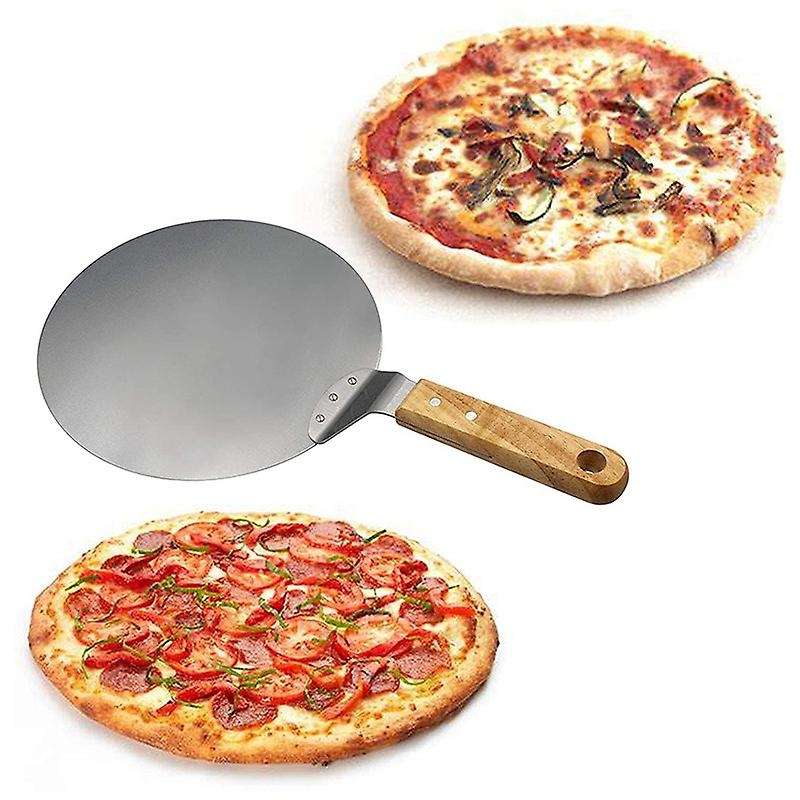 10 Inch Round Metal Pizza Peel with Cutter Wheel & Shovel 3 Pack