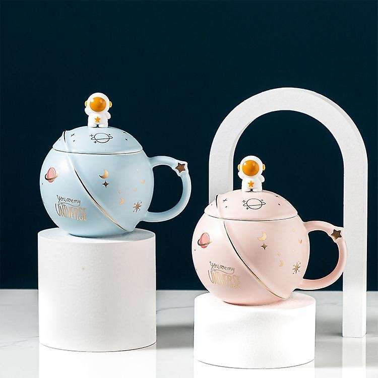 1 Set Coffee Mug Decorative Astronaut Planet Water Cup Drinking Mug C
