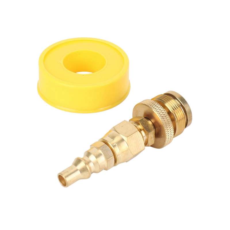 1lb Propane Regulator Adapter, 1in -20 to 3/8in Male Flare&1/4in Plug