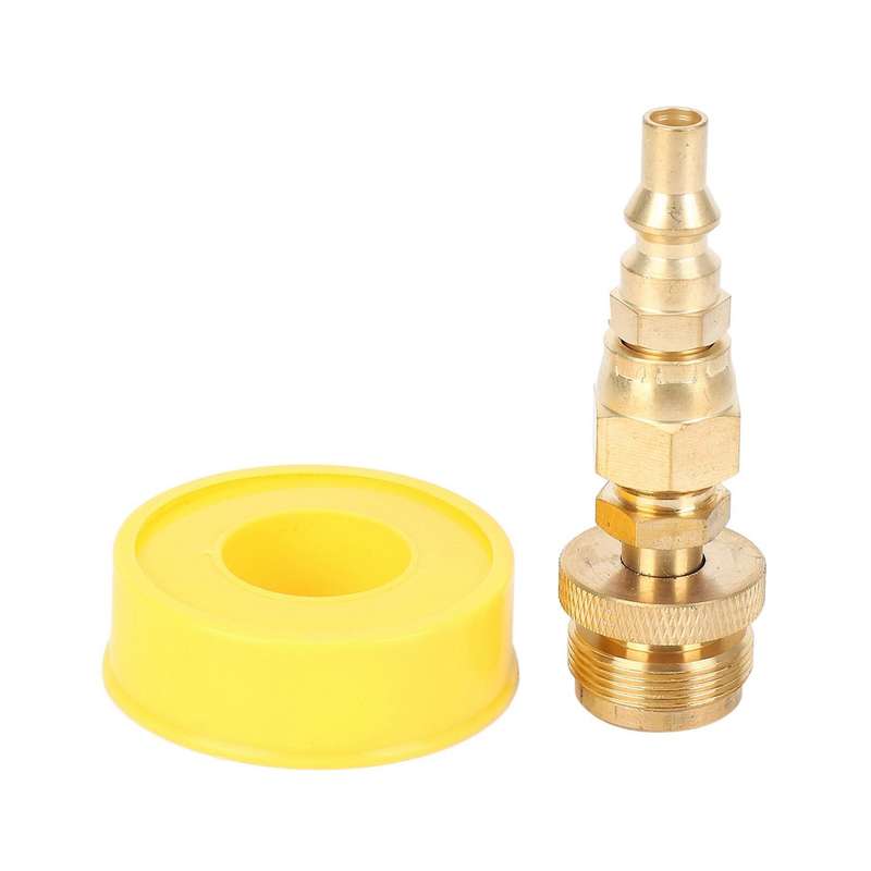 1lb Propane Regulator Adapter, 1in -20 to 3/8in Male Flare&1/4in Plug