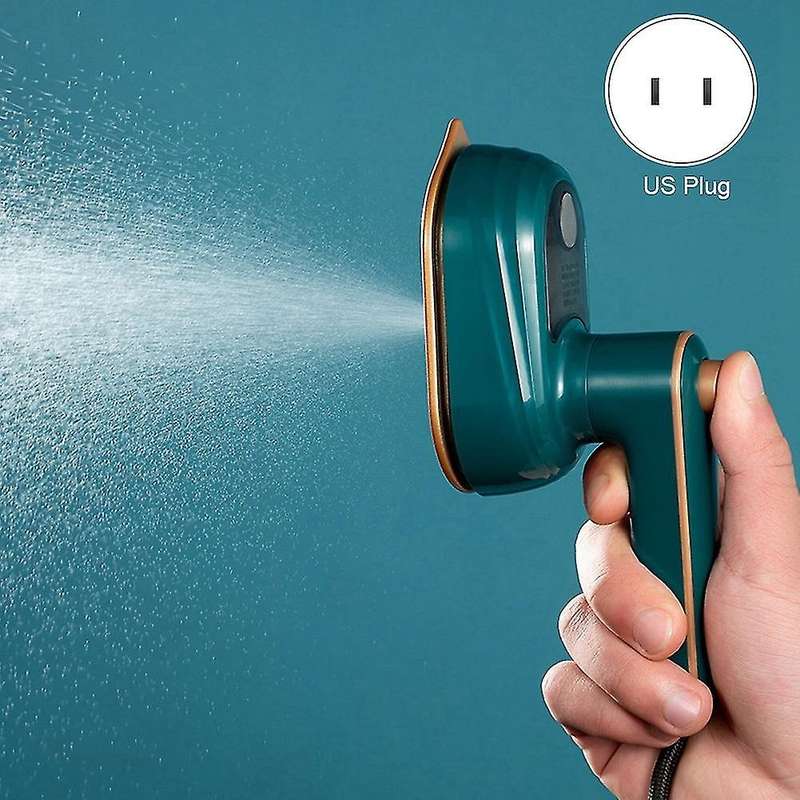 Portable Mini Steam Iron Wet and Dry Ironing Machine Blue Us Plug