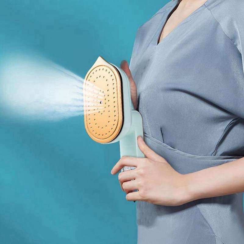 Portable Mini Steam Iron Wet and Dry Ironing Machine Blue Us Plug