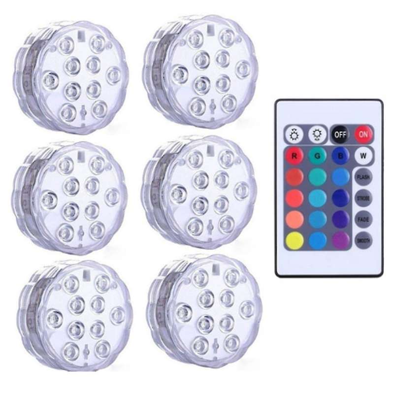 Led 24-key Remote Control Colorful Rgb Lights Luminous Toys Fish, H