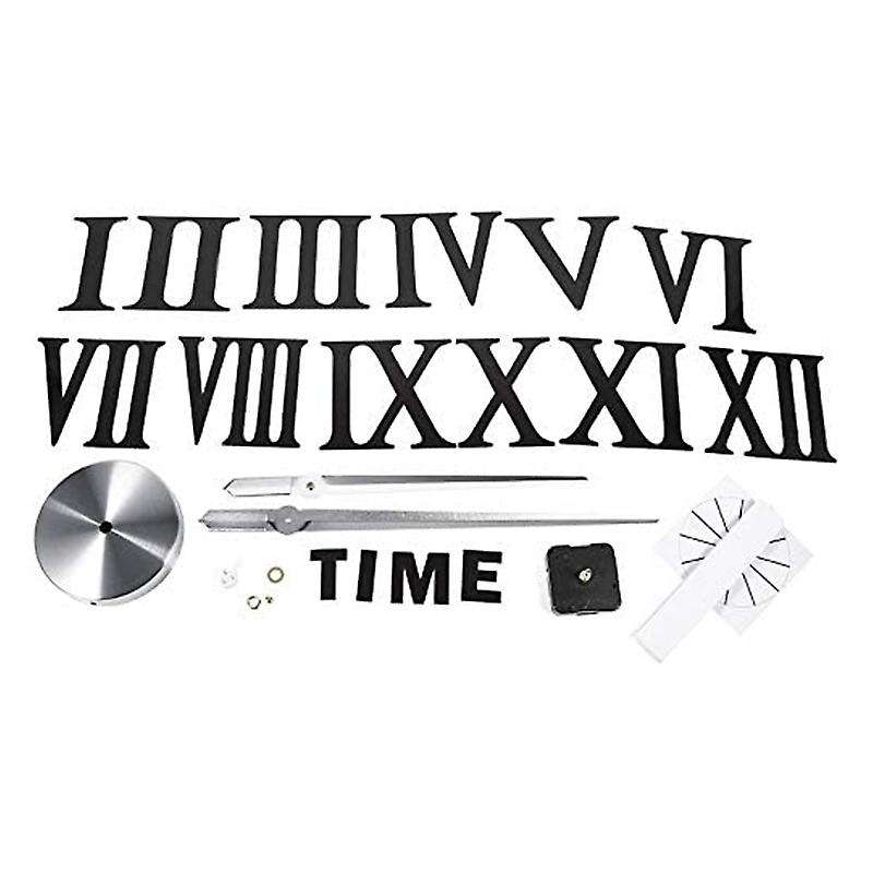 Wall Clock, Diy 3d Wall Clock, Large Design with Roman Numerals