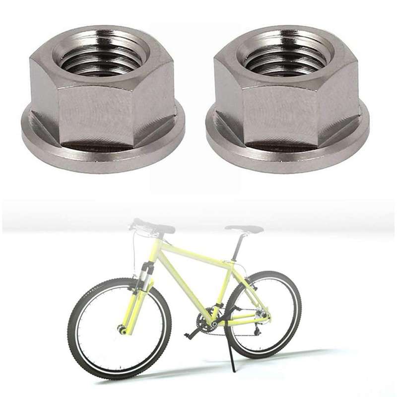 6pcs M10 X 1.25 Mm Tc4 Titanium Flanged Nut for Bicycle Motorcycle