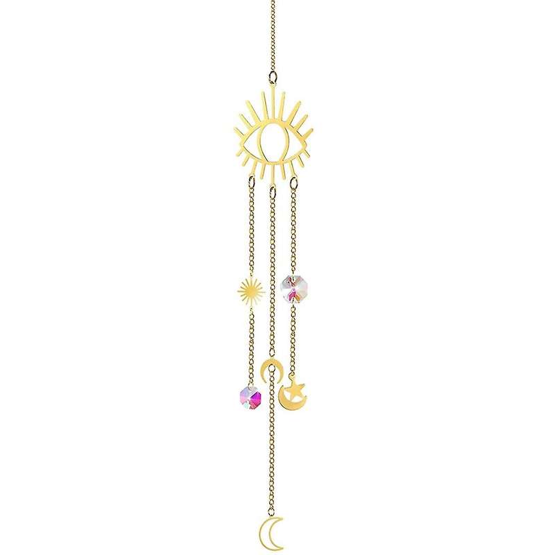 7pcs Dream Catcher Crystal Wind Chime Gardening Decorative Room Decor