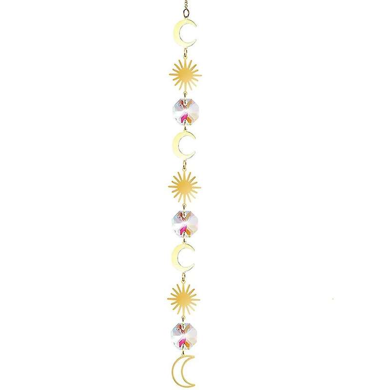 7pcs Dream Catcher Crystal Wind Chime Gardening Decorative Room Decor