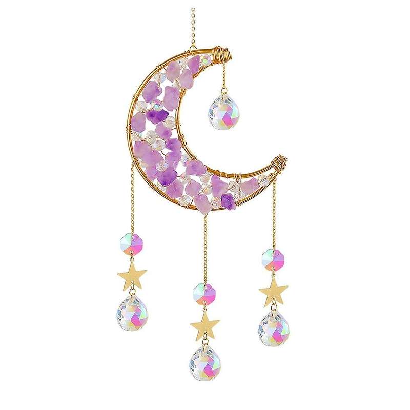 Crystal Pendant Hanging Windchimes Pendant for Outdoor Garden -c