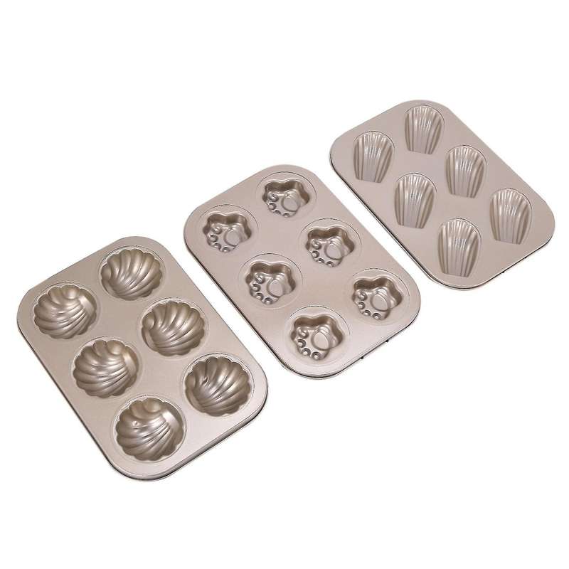 Madeleine Pans,3 Pack Nonstick Cat Claws Shape Baking Pans,baking