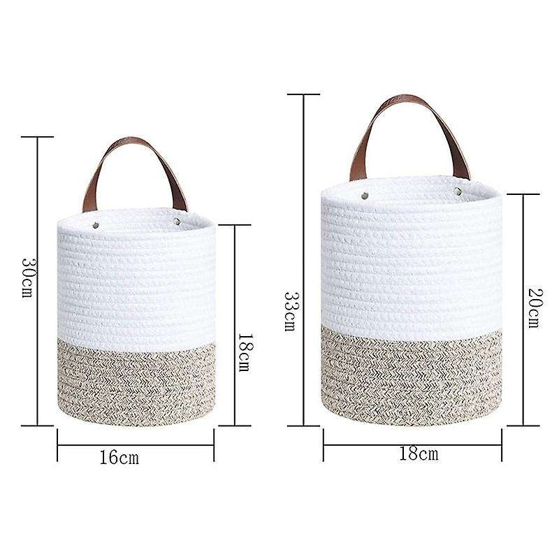 Cotton Rope Hanging Baskets-6.29x7.08inch Basket for Flower Plants