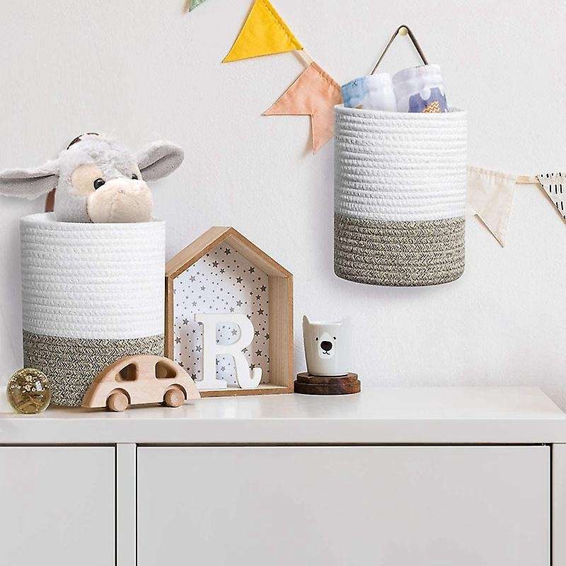 Cotton Rope Hanging Baskets-6.29x7.08inch Basket for Flower Plants