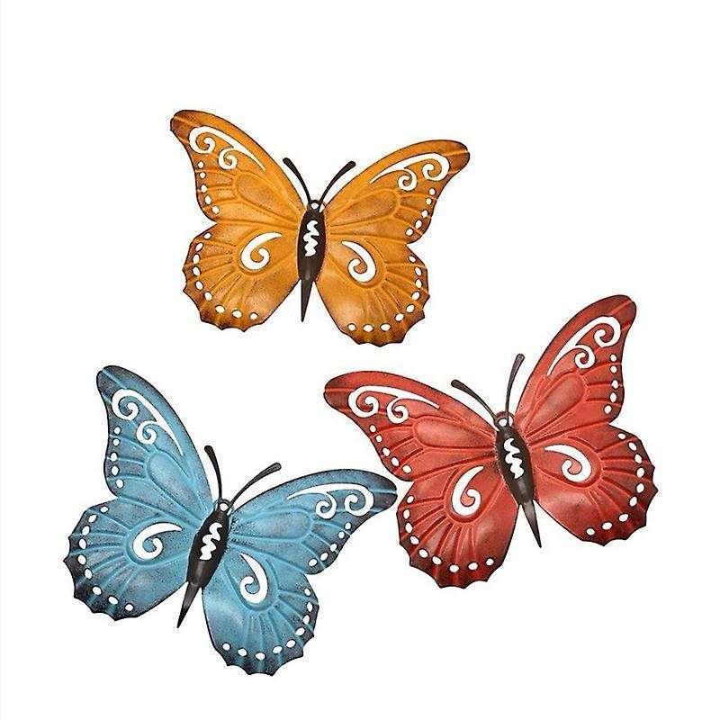 3pcs/set 3d Metal Butterfly Wall Art Inspirational Wall Decor