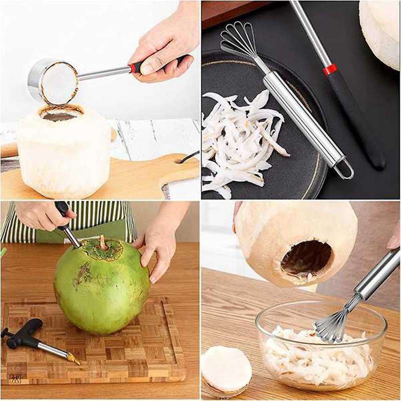 4pack Coconut Opener for Coconut Stainless Steel Coconut Opener Kit
