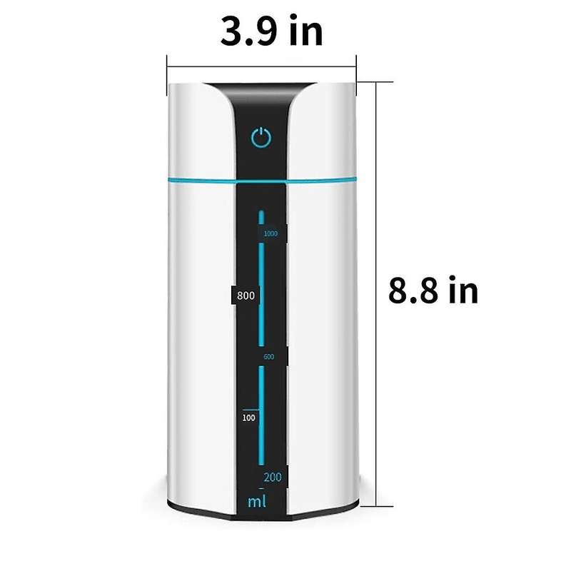 1000ml Air Humidifier Usb Aroma Diffuser with Led Light White